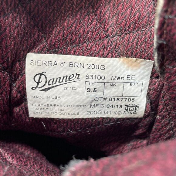 Danner Sierra 8" 200G GoreTex Hunting Work Boot Men's Size 9.5 EE WIDE *PICS* - Picture 7 of 13